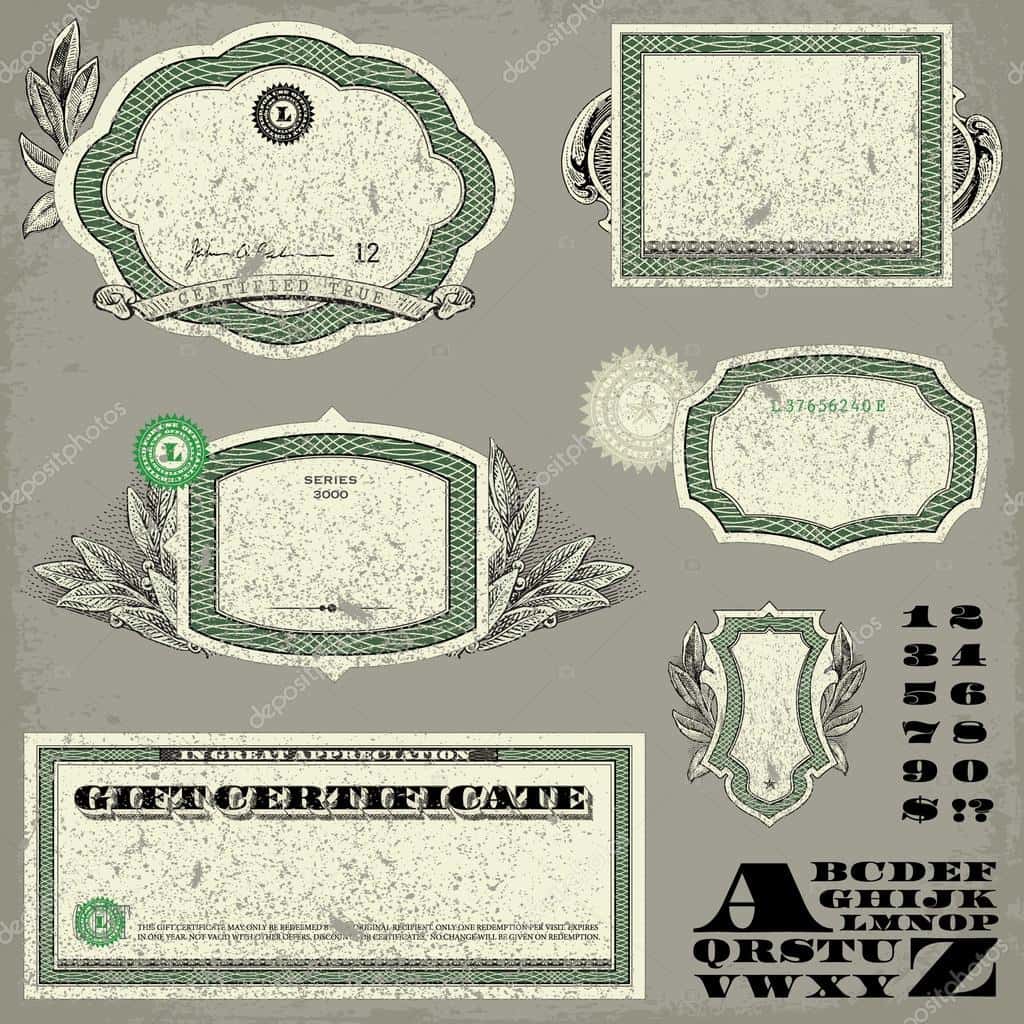 Money Drop Cards And Blank 100 Dollar Bill Template