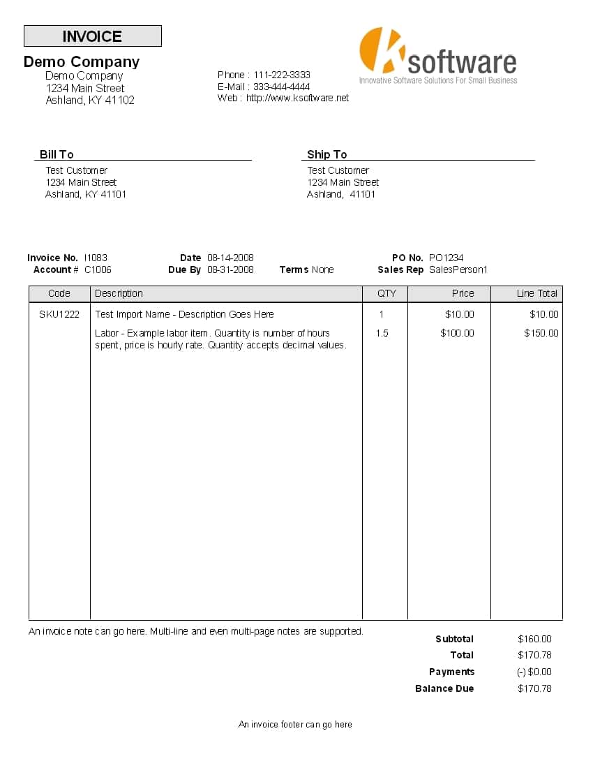 Payment Invoice Template And Salary Invoice Template Excel