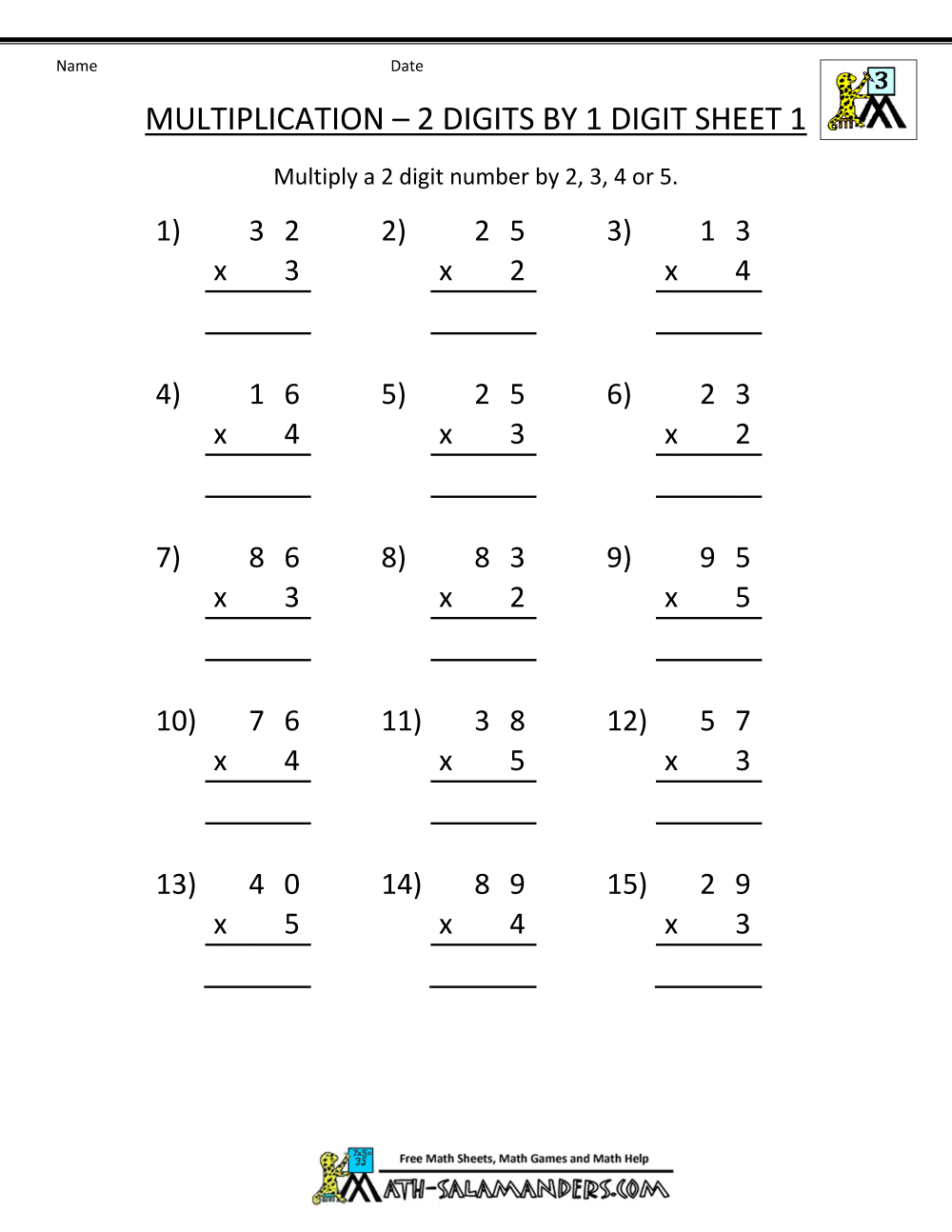 3 Grade Math Worksheets And Printable Math Sheets Grade 3