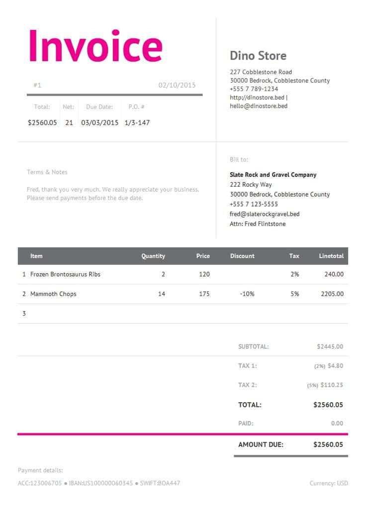 Billing Statement Template Free Download And Free Printable Billing Statement Form