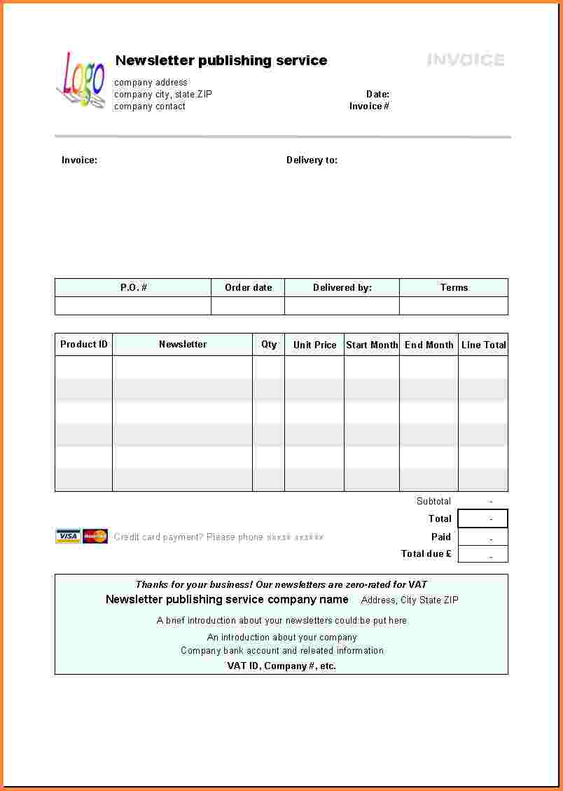 Bookkeeping Invoice Template Free And Bookkeeping Spreadsheet