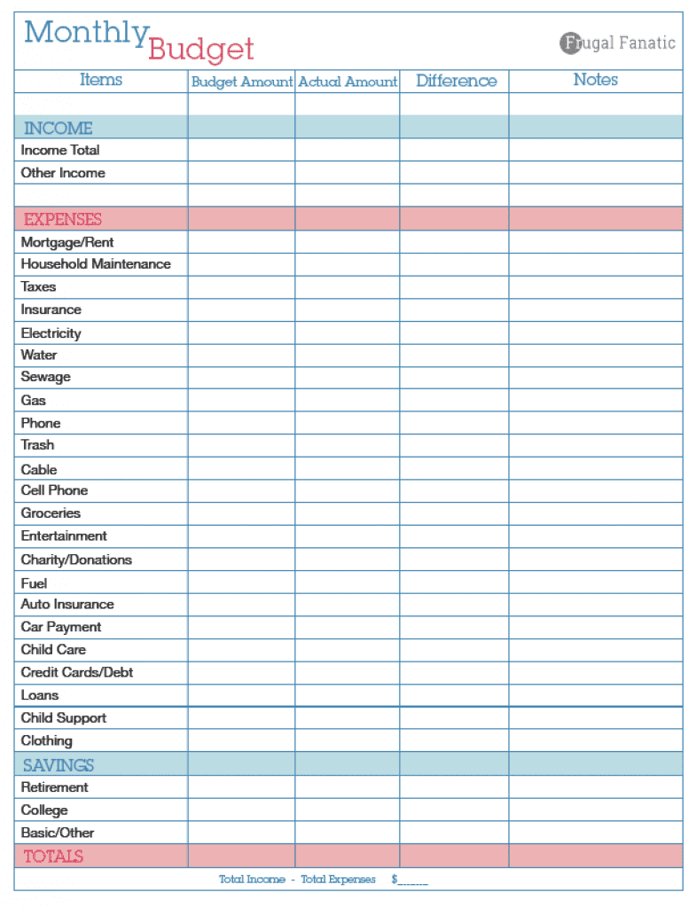 Download Free Budget Planner Worksheet And Weekly Budget Template