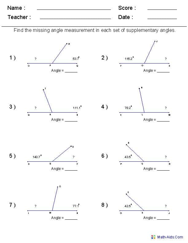 Free Printable Geometry Worksheets For High School And Fun Geometry Worksheets High School