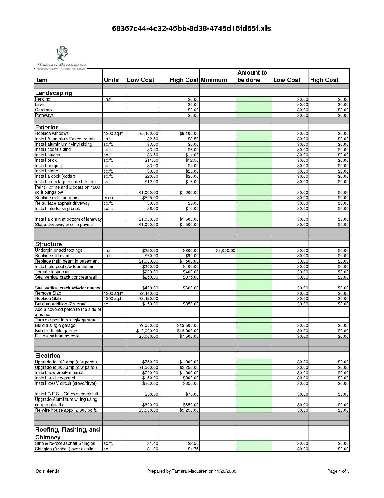 Home Construction Budget Spreadsheet And Construction Divisions List Excel