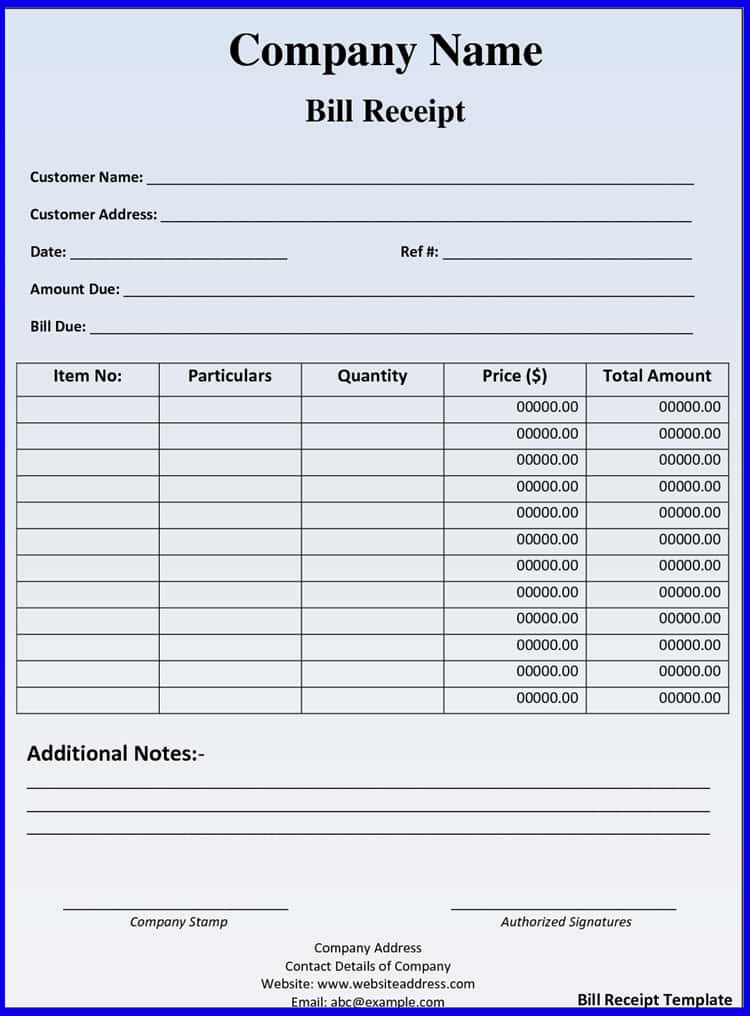 Hotel Invoice Template Word And Free Hotel Bill Template