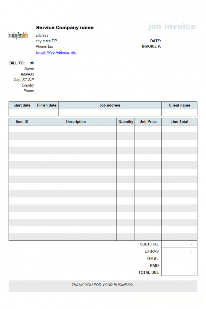 Invoice Template Pdf Editable And Free Printable And Edit Invoices