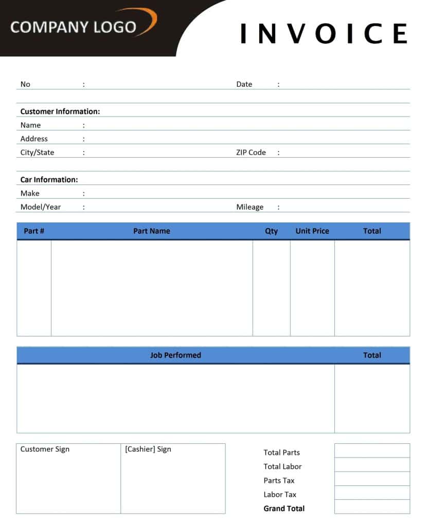 Labour Contractor Bill Format In Excel And Weekly Invoice Template