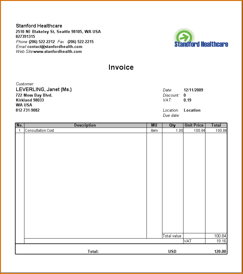 Medical Bill Settlement Letter Template And Medical Invoice Template Word