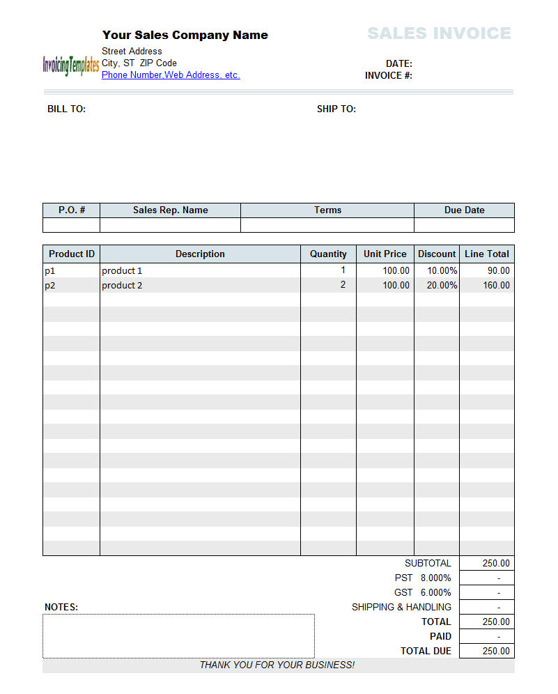 Sample Invoice For Bookkeeping Services And Accounting Invoice Template