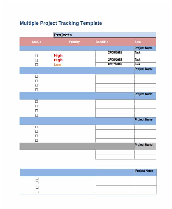 Excel template for project time tracking and multiple project tracking template excel