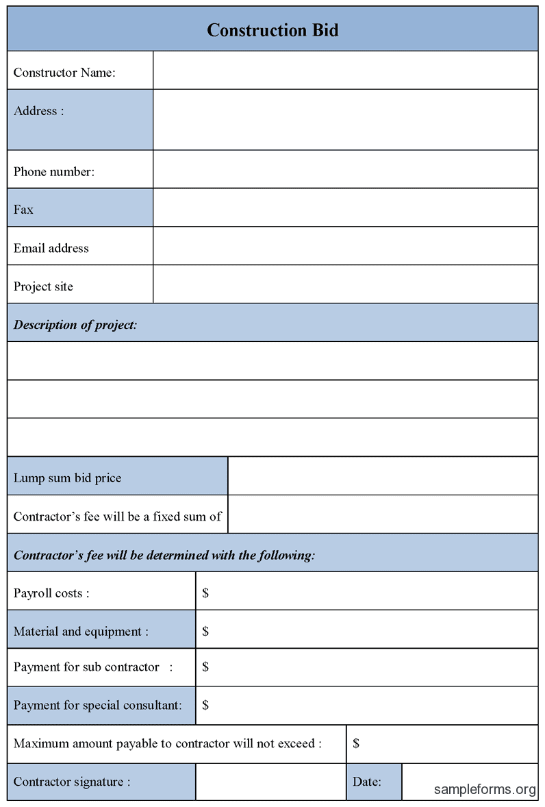 Free construction estimate forms templates and estimate format in excel free download