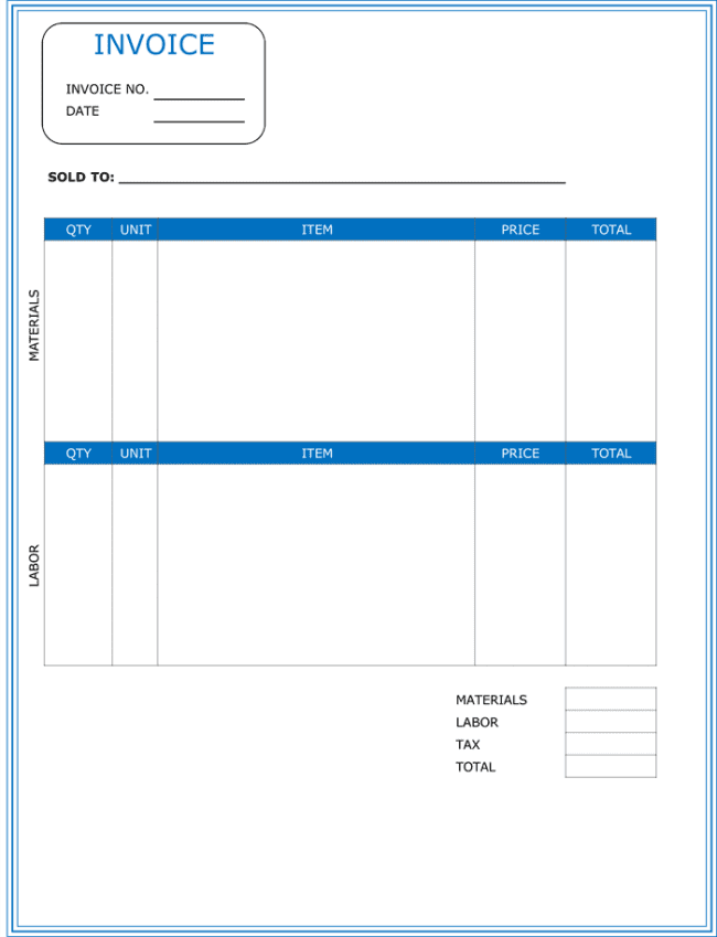 Free printable invoice template pdf and free fill in invoice templates