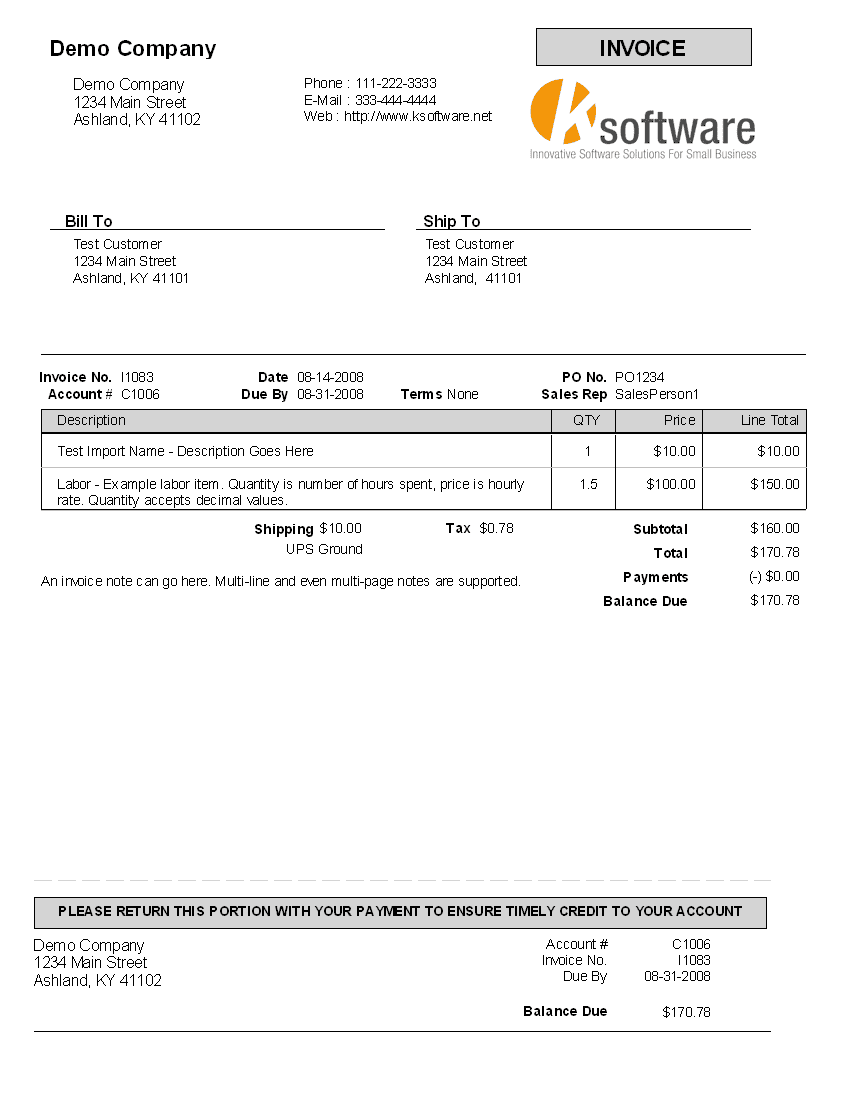 Invoice template with credit card payment option and invoice template doc