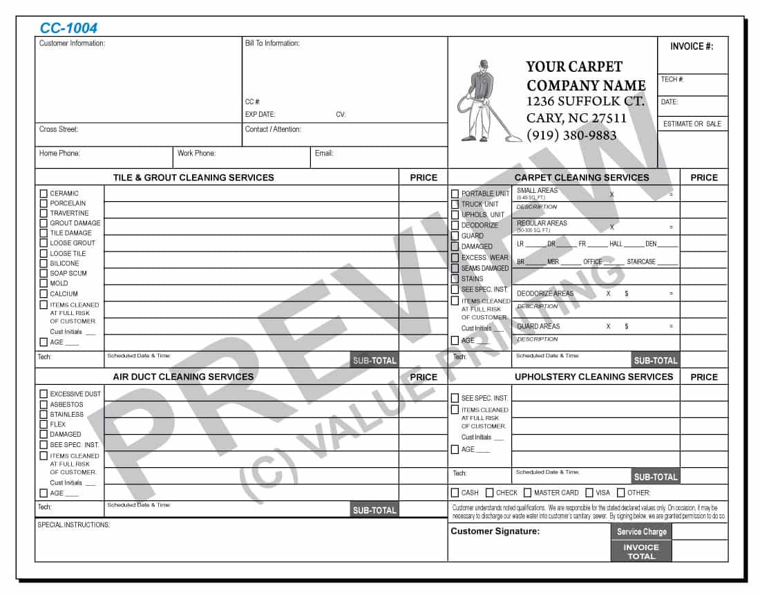 Carpet Cleaning Receipt Fake And Carpet Cleaning Bid Template