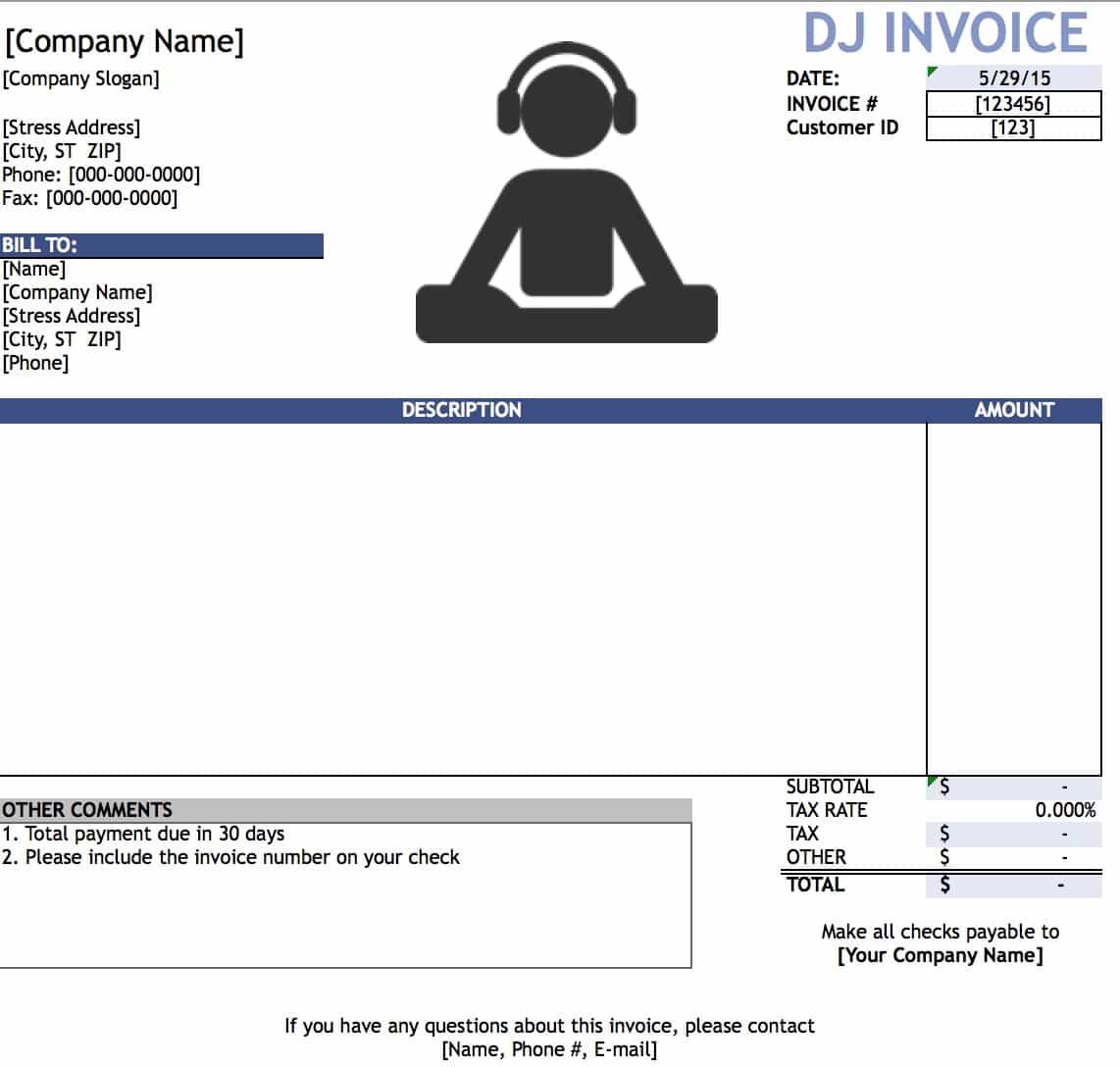 Free Invoice Template Pdf And Free Service Invoice Template Download
