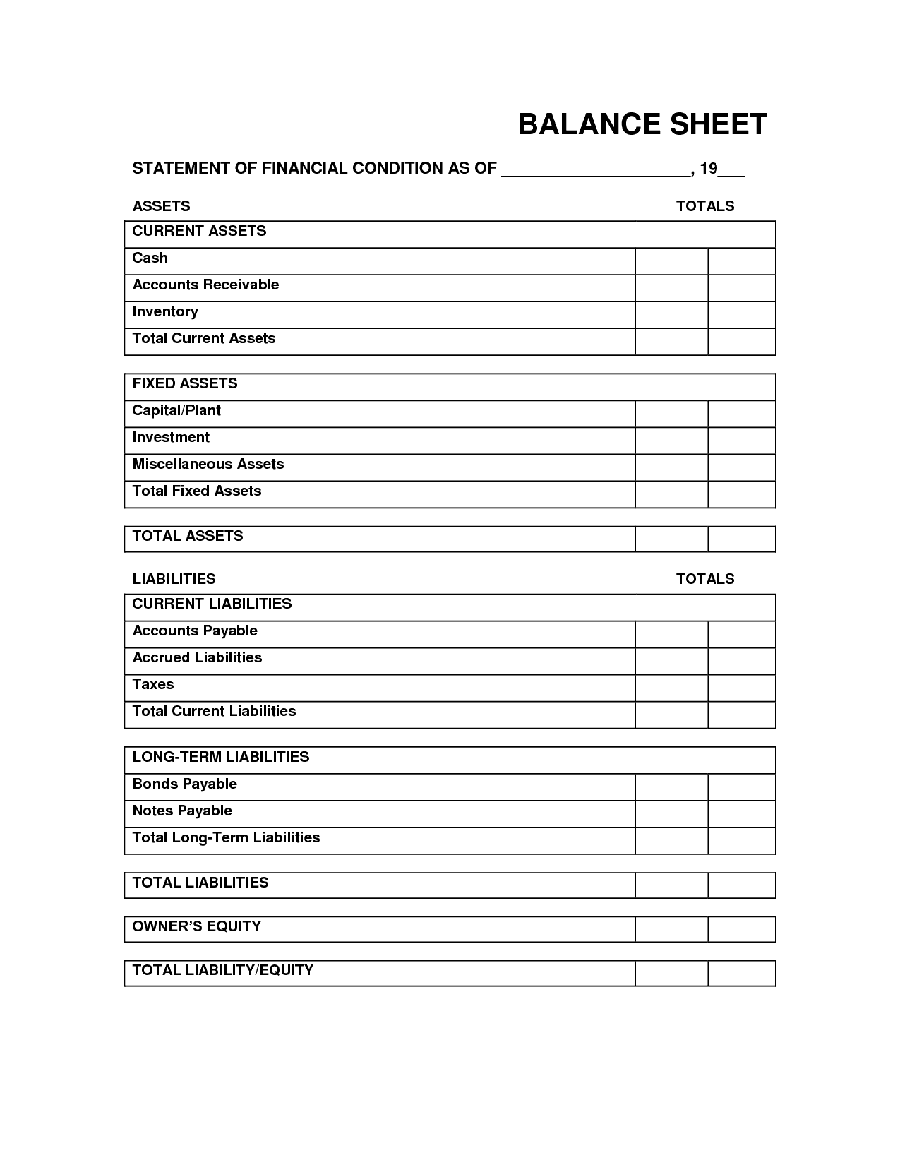 Free Personal Balance Sheet Template Excel And Personal Financial Statement Worksheet