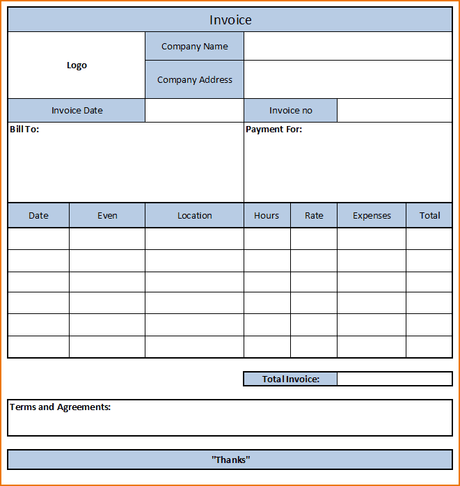 Free Printable Construction Invoice Template And Free Invoice Format In Excel