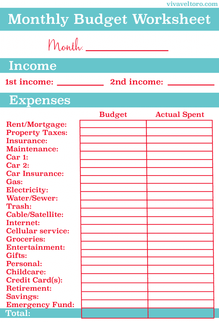 Free sample business budget worksheet and free printable monthly expense forms