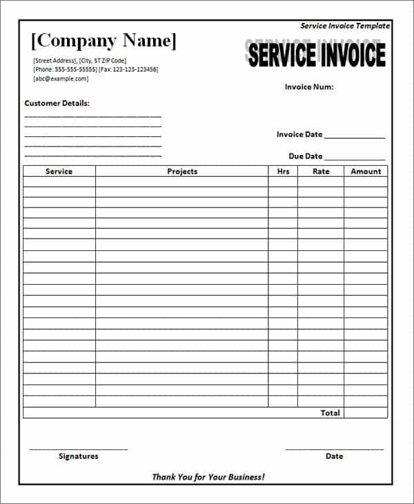 Sample invoices for consulting services and free samples of invoices for services
