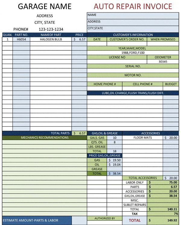Service Invoice Template Word Download Free And Printable House Cleaning Invoice