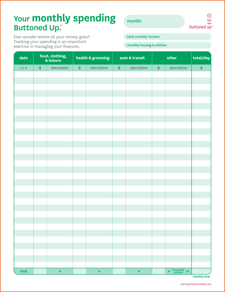 Bill Budget Forms And Free Excel Monthly Budget Template