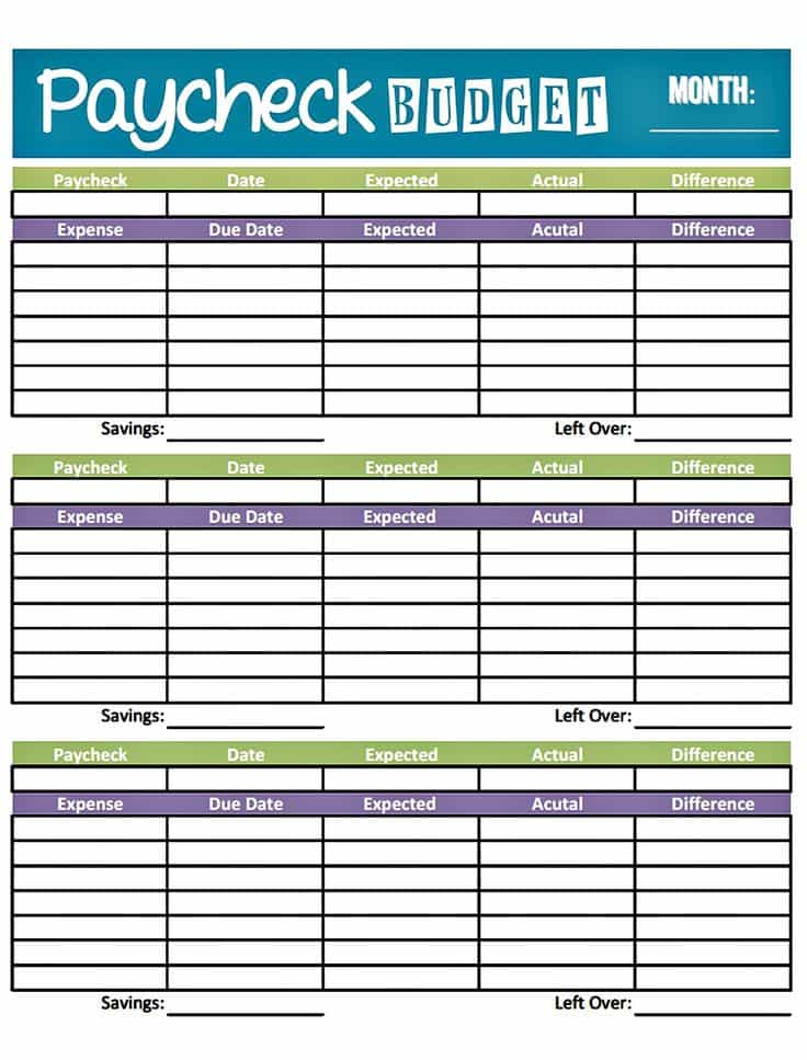 Bill Budget Template And Monthly Budget Worksheet