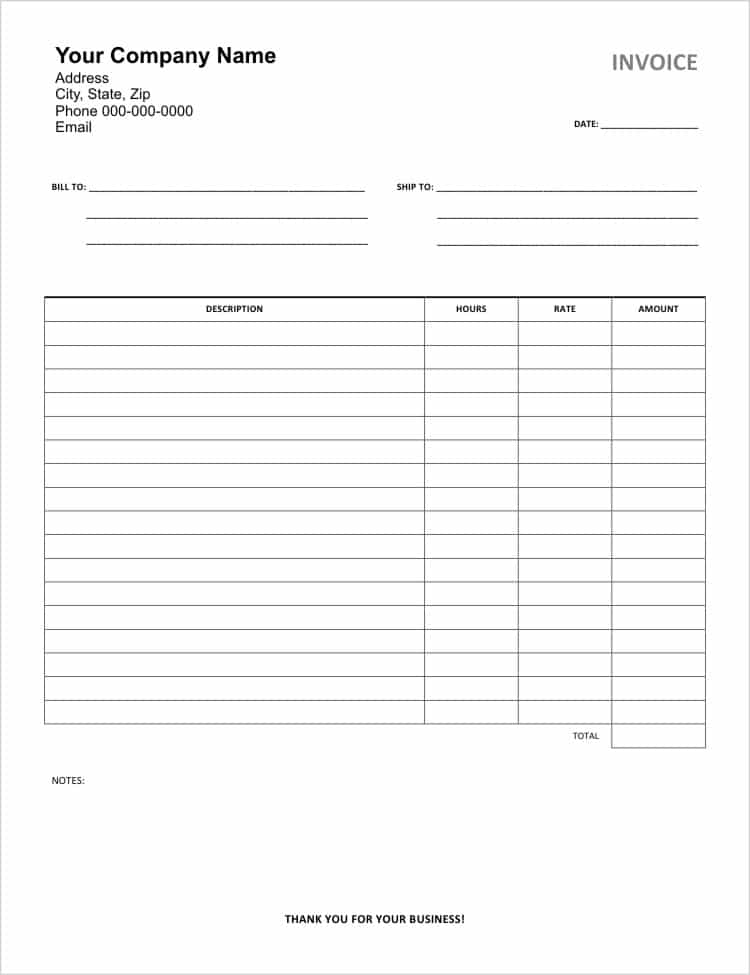 Consulting Invoice Template Word And Small Business Invoicing
