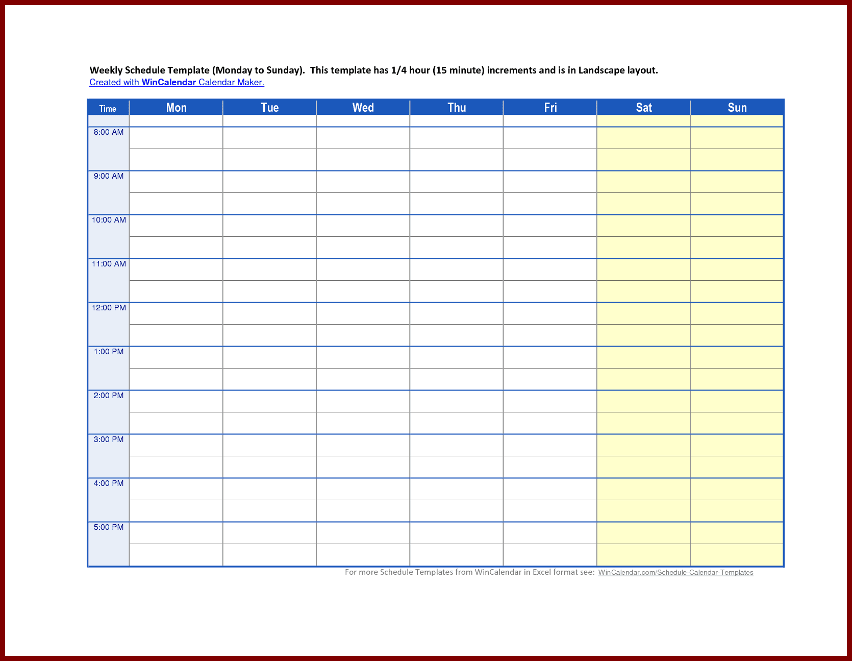 Free Excel Template For Staff Scheduling And Weekly Employee Schedule Template