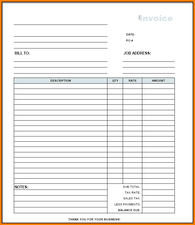 Free Invoices Printable And Editable And Free Printable Invoice Templates Word
