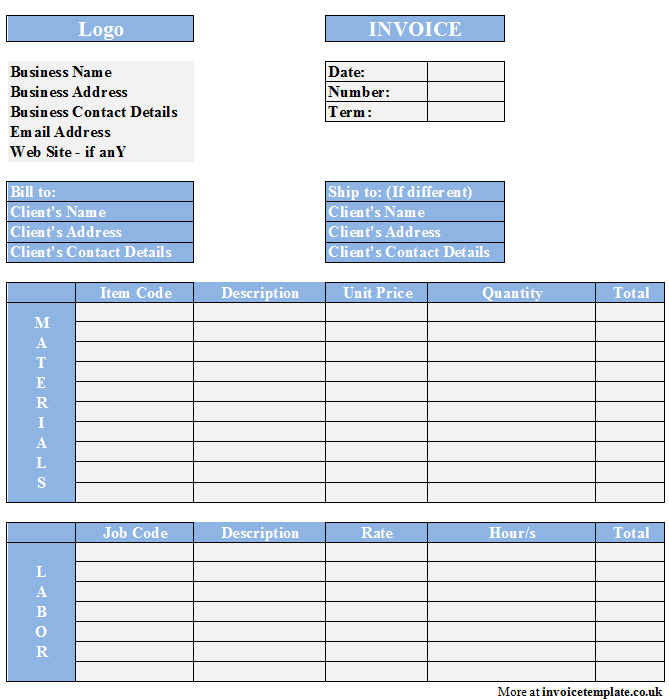 Free Small Business Invoice Template And Invoice Template Docx