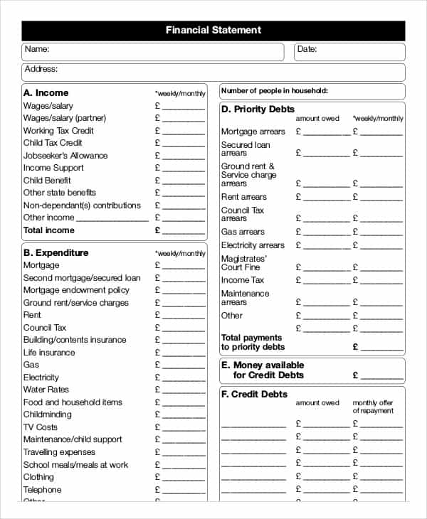 Personal Balance Sheet Template Excel And Personal Financial Plan Template Excel