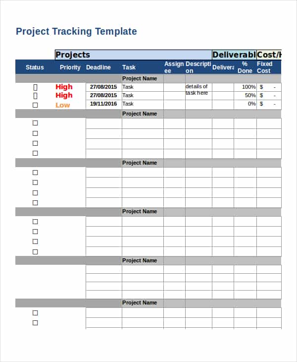 Project Cost Tracking Template Excel And Project Tracking Template Excel Free Download