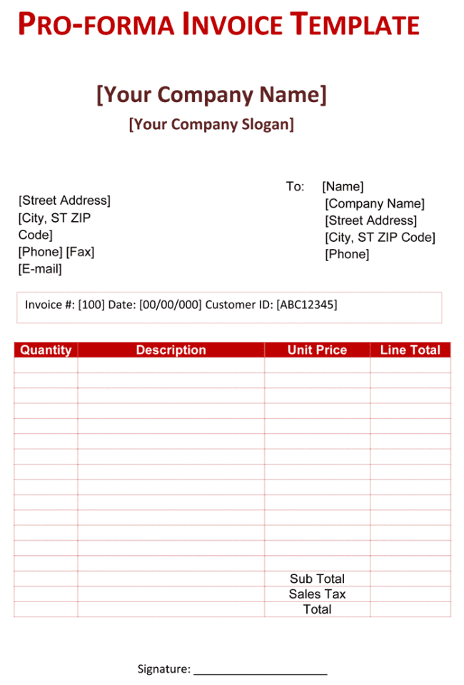 Service Invoice Template Word Download Free And Examples Of Invoices For Services