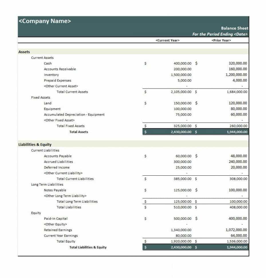 Business Financial Statement Template Word And Small Business Accounting Templates