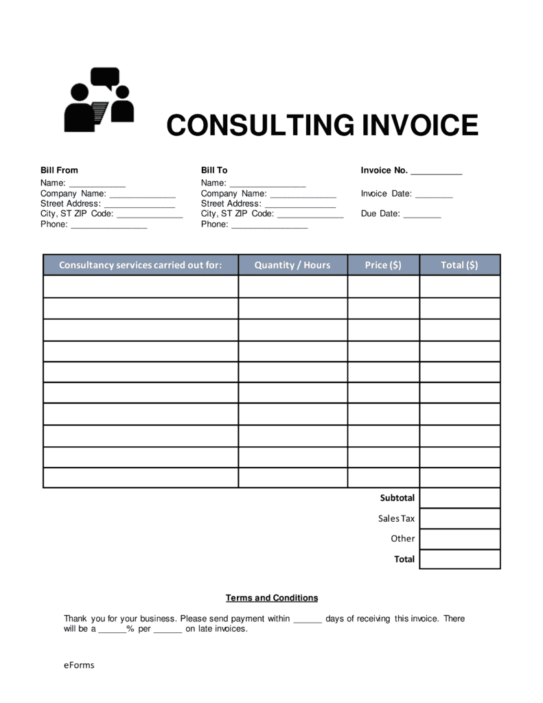 Consulting Invoice Template Microsoft Word And Consultant Service Invoice Template Free