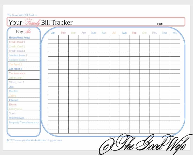 Excel Spreadsheet Templates For Bills And Free Household Budget Template