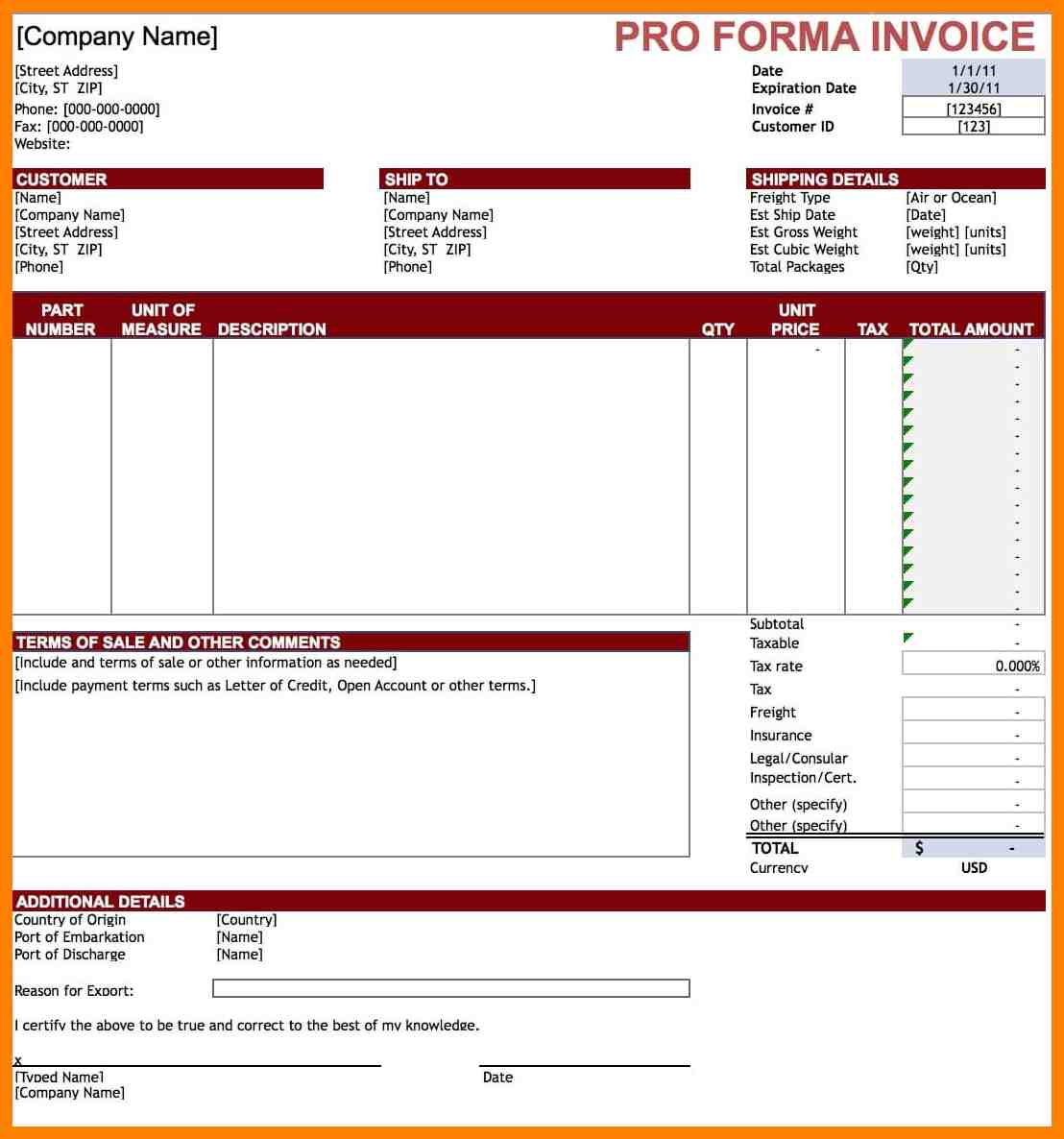 Free Printable Billing Statement Template And Courier Receipt Pdf