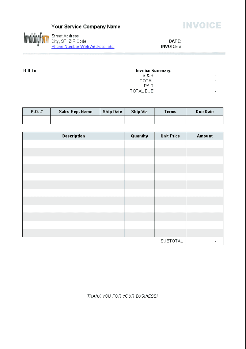 Printable Electric Bill Pdf And Invoice Home