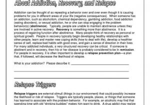Anger In Recovery From Addiction Worksheets And Substance Abuse Worksheets For Adults