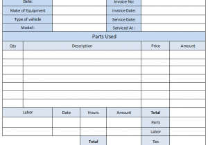 Auto Repair Order Template Excel And Free Printable Auto Repair Forms