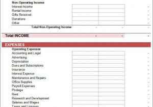 Balance Sheet Template For Small Business Excel And Income Statement Sample For A Small Business