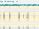 Bar Inventory Sheet Sample and Liquor Inventory Spreadsheet Free Download