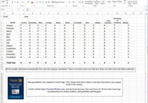 Basic Accounting Spreadsheet for Small Business