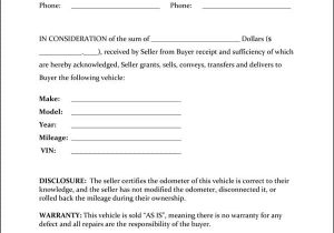 Basic Bill Of Sale For Car Template And Bill Of Sale Car Template Illinois