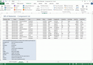 Bill Of Materials Spreadsheet Template And Bill Of Materials Software
