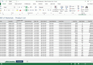 Bill Of Materials Template For Excel And Altium Bill Of Materials Template