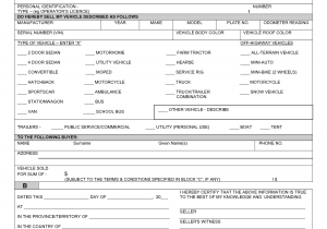 Bill Of Sale Auto Template Free And Bill Of Sale Car California Template