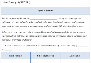 Bill of sale example for trailer and bill of sale example for vehicle