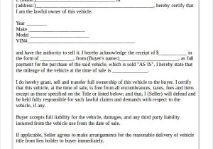 Bill Of Sale Form Used Car Download And Sample Of Bill Of Sale For Used Car