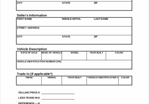 Bill Of Sale Of Motor Vehicle Template And Vehicle Bill Of Sale Template California